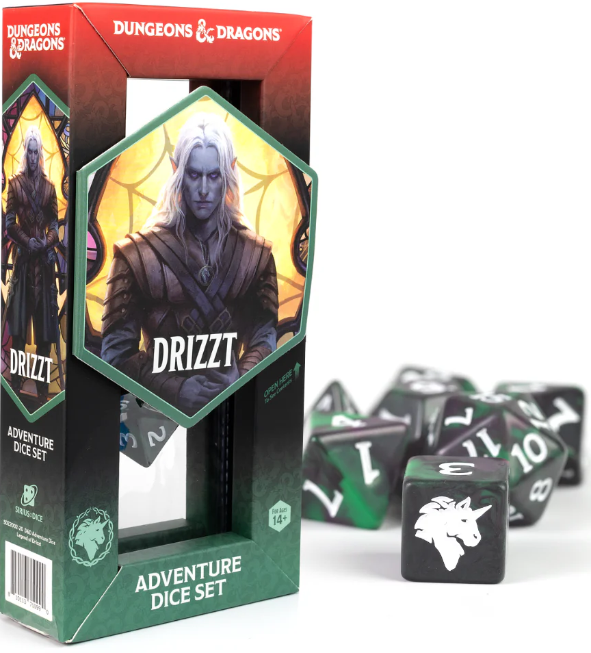 Sirius Dice: Adventure Dice Set - D&D Drizzt