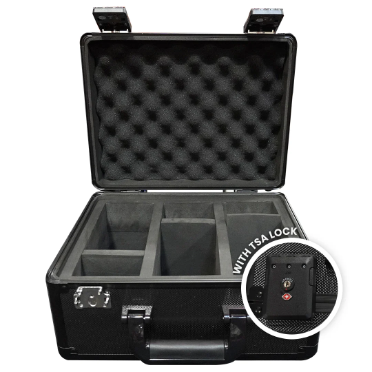 EVORETRO - X Aluminum Graded Card Storage Case - 3-Row (90 Slabs) - Black
