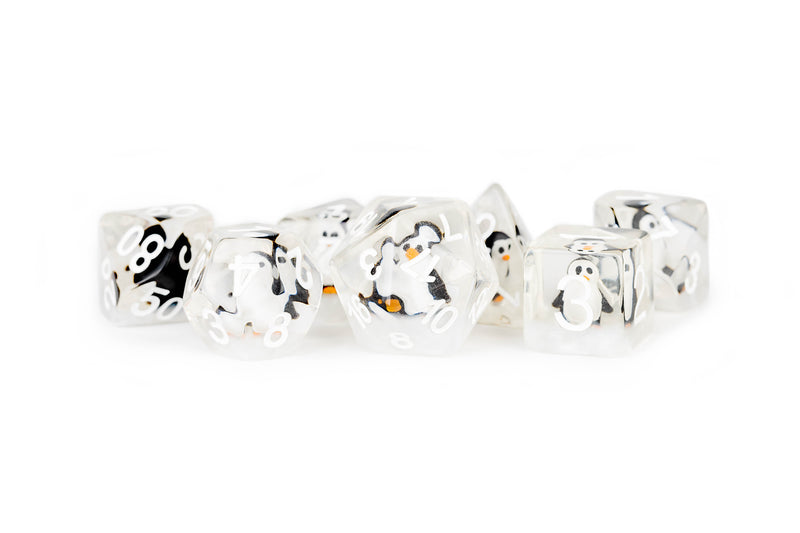 7-Die Set 16mm Resin: Penguin Dice