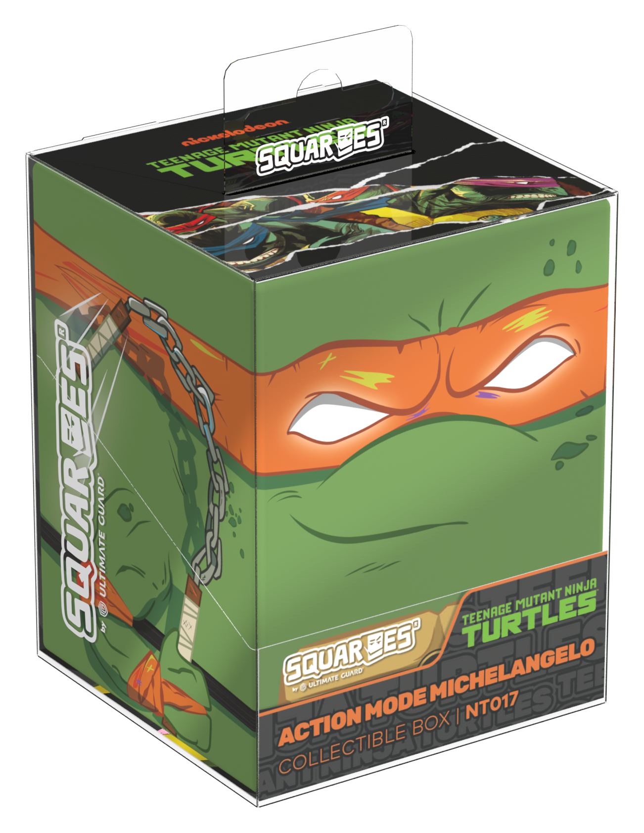 Ultimate Guard: Squaroes: Teenage Mutant Ninja Turtles 100+ Deck Box - Action Mode Michelangelo