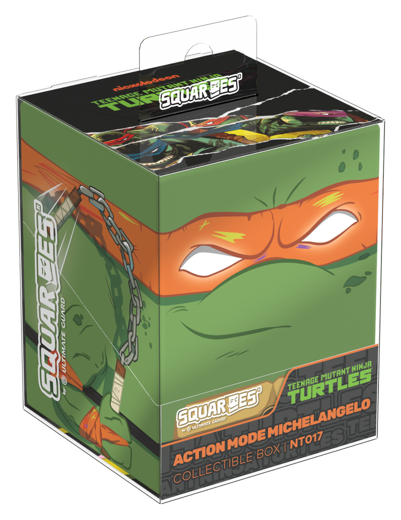 Ultimate Guard: Squaroes: Teenage Mutant Ninja Turtles 100+ Deck Box - Action Mode Michelangelo
