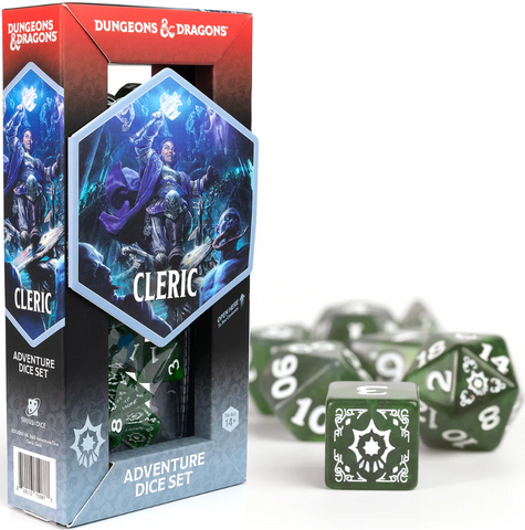 Sirius Dice: Adventure Dice Set - D&D Cleric: Green