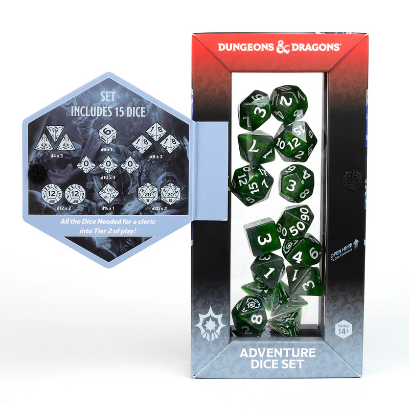 Sirius Dice: Adventure Dice Set - D&D Cleric: Green