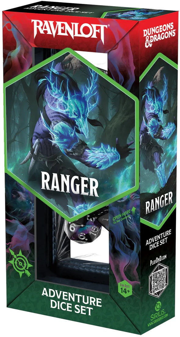 Sirius Dice: Adventure Dice Set - D&D Ranger: Black/Blue