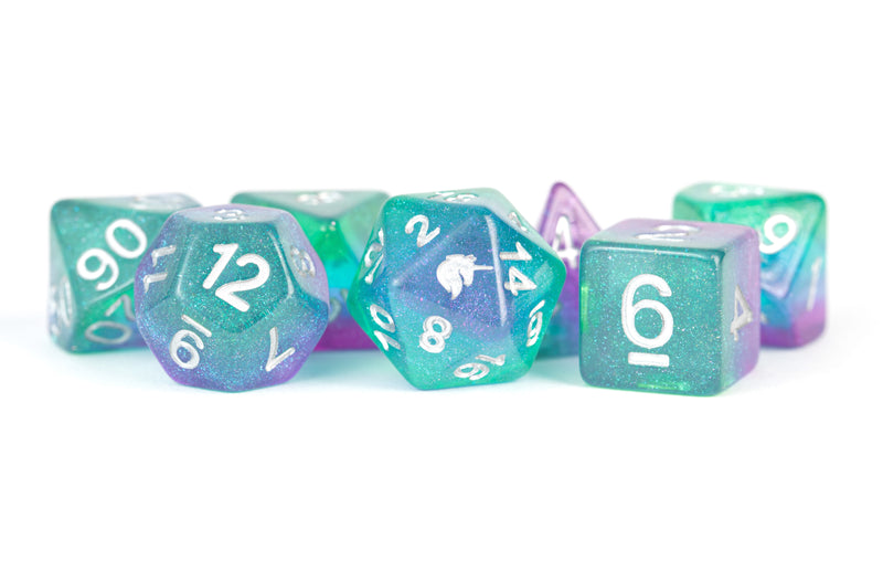 Unicorn Aurora 16mm Poly Dice Set