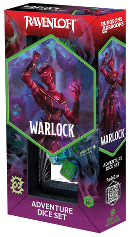 Sirius Dice: Adventure Dice Set - D&D Warlock: Green/Purple