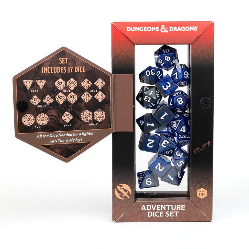 Sirius Dice: Adventure Dice Set - D&D Fighter: Blue