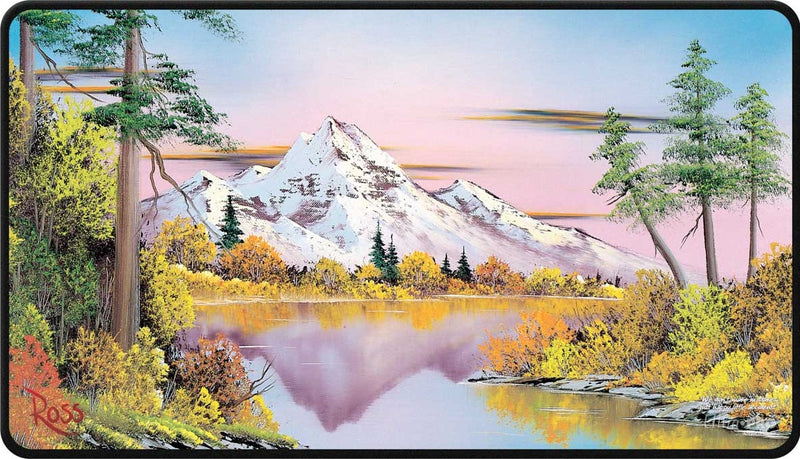 Ultra PRO: Black-Sitiched Playmat - Bob Ross (Mighty Mountain Lake)