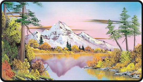 Ultra PRO: Black-Sitiched Playmat - Bob Ross (Mighty Mountain Lake)