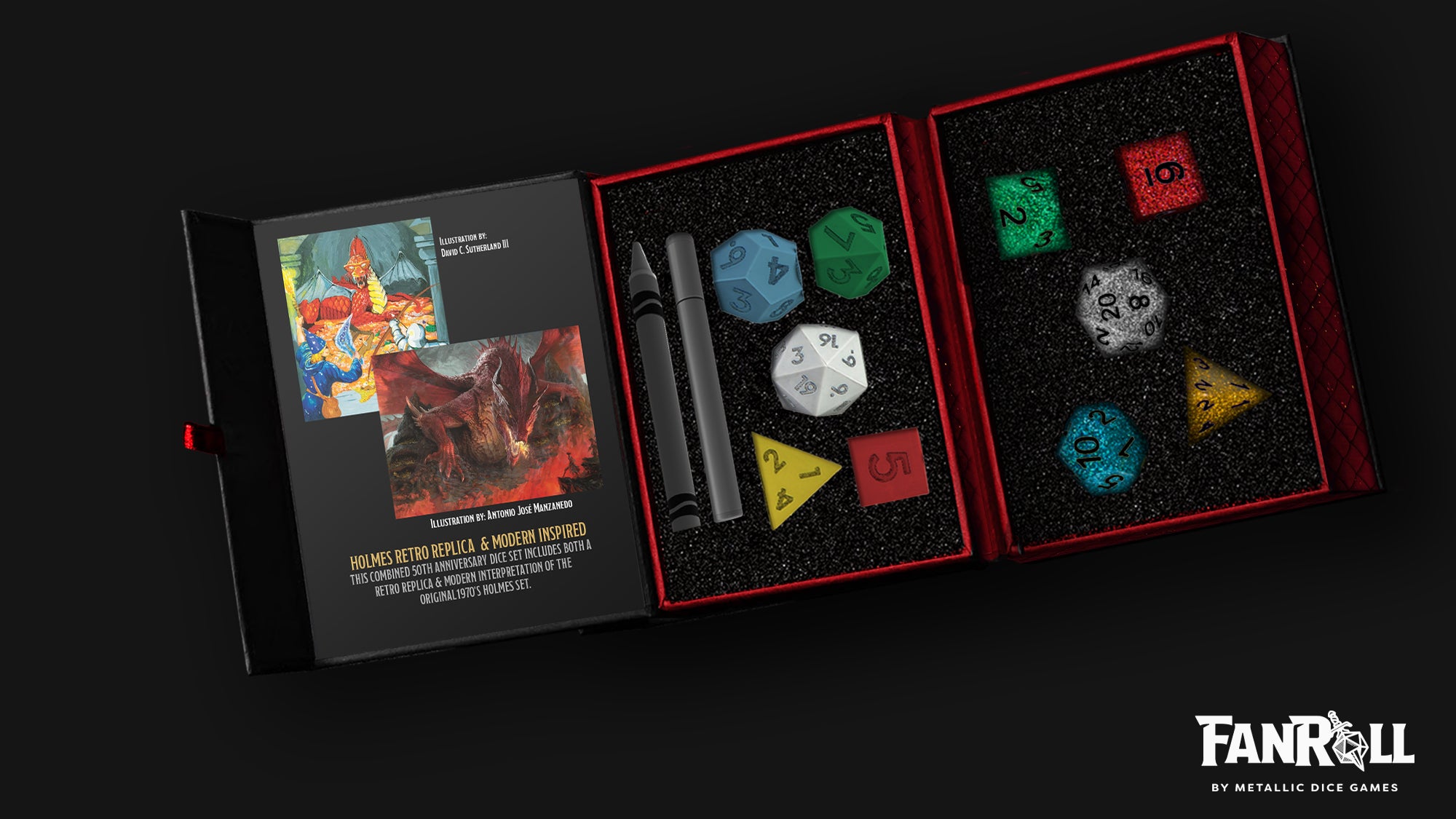 Dungeons & Dragons 50th Anniversary Dice Then & Now Dice Set