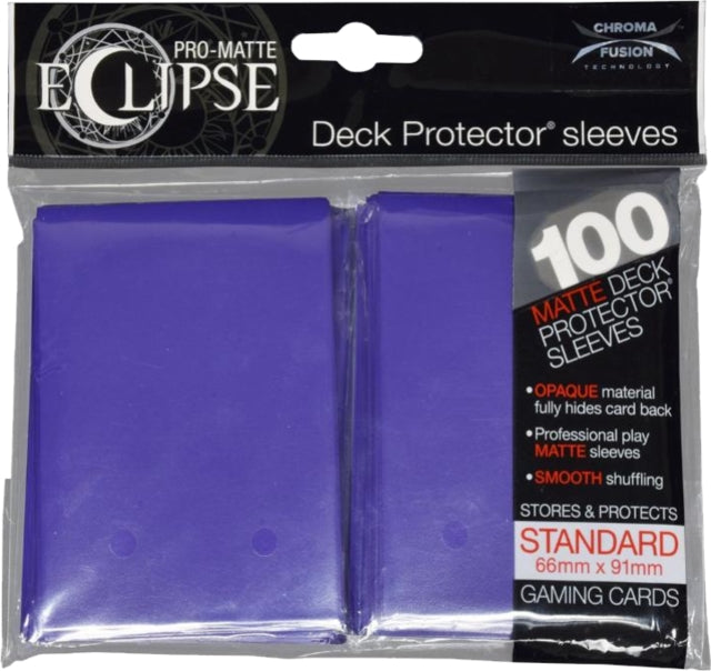 Ultra PRO: Standard 100ct PRO-Matte Sleeves - Eclipse (Royal Purple)